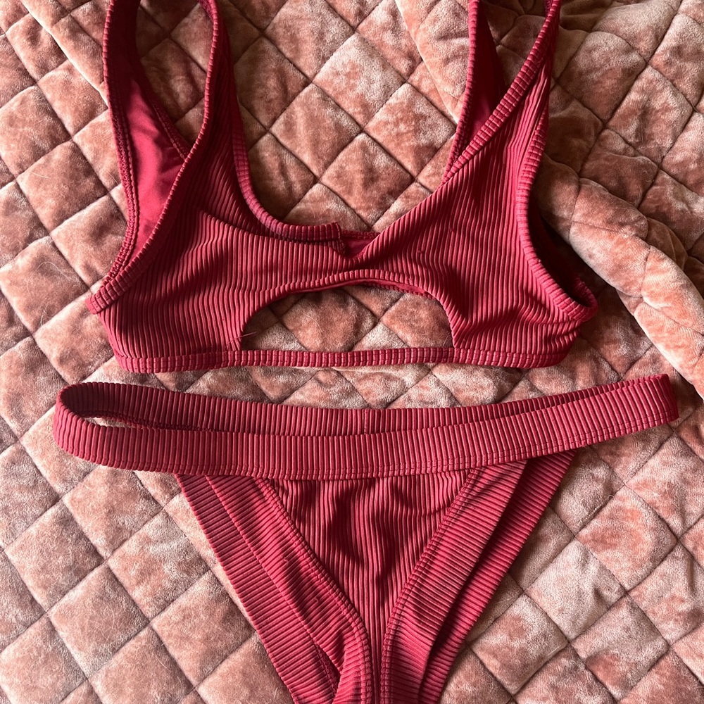 Maroon Frankie’s Bikini Cole Set